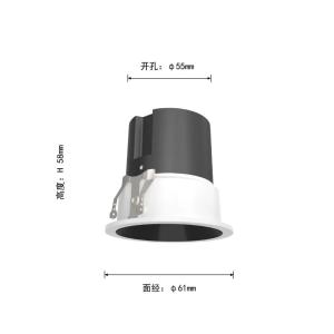 Đèn Spotlight mặt thẳng Kẹp / Lá 8W