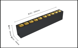 Đèn thanh nổi màu đen nguyên khối 10,15 đầu