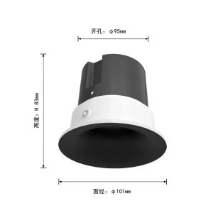 Đèn Spotlight mặt cong kẹp / lá 20W