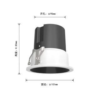 Đèn Spotlight mặt thẳng Kẹp / Lá 20W