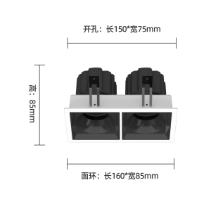 Đèn spotlight đôi dạng kẹp / lá công suất 9W - 12W x 2